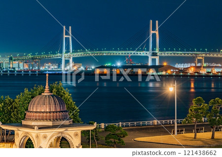 山下公園及海灣大橋亮燈 山下公園及海灣大橋亮燈 121438662