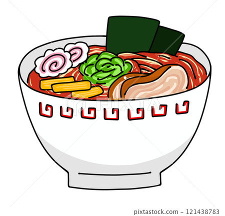 Simple and easy ramen with solid coloring Simple and easy ramen with solid coloring 121438783