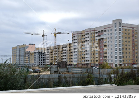 Construction of a school and kindergarten in a new area of the city Construction of a school and kindergarten in a new area of the city 121438859