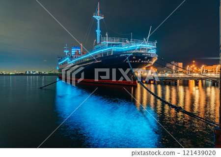 山下公園照亮的冰川丸 山下公園照亮的冰川丸 121439020