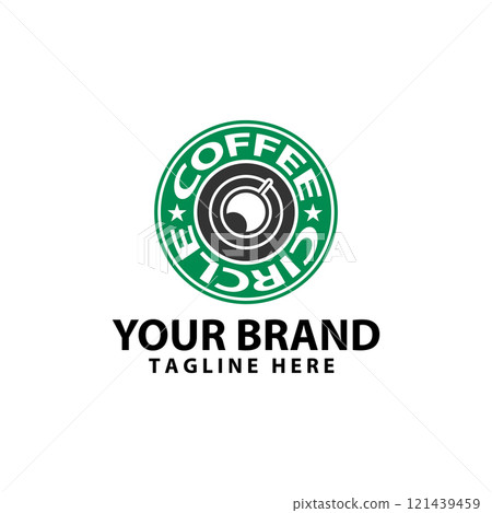 label coffee mug icon circle symbol logo design vector 121439459