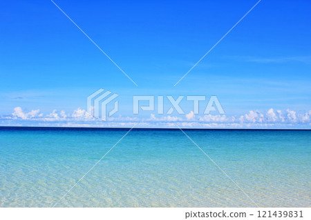 Okinawa blue sky Miyakojima Yonaha Maehama sea 121439831