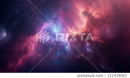 Mesmerizing blend of colors creates an otherworldly galaxy cloud Mesmerizing blend of colors creates an otherworldly galaxy cloud 121439952