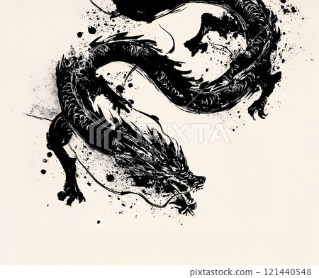 Dragon ink painting 121440548