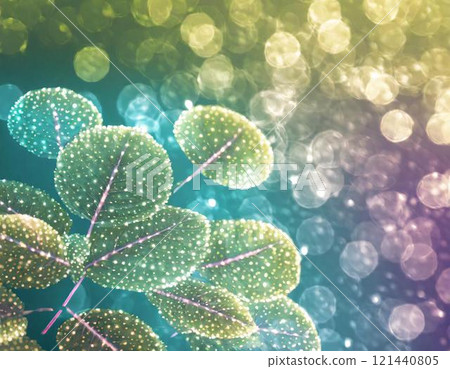 Leaf-like background decoration illustration with an ecological image 121440805