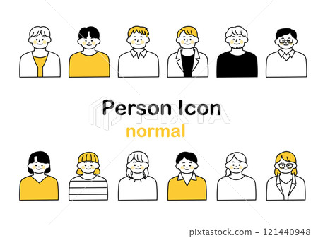 Upper body icon of a person (normal) 121440948