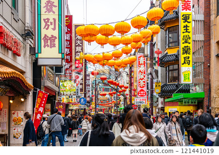 [Kanagawa Prefecture] Chinese New Year decorations decorate Yokohama Chinatown 121441019