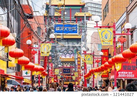 [神奈川縣]橫濱唐人街的新年裝飾 121441027