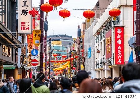 [Kanagawa Prefecture] Chinese New Year decorations decorate Yokohama Chinatown 121441034