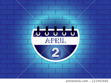 2 April Calendar sign 2 April Calendar sign 121441685