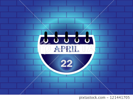 22 April Calendar Sign 22 April Calendar Sign 121441705