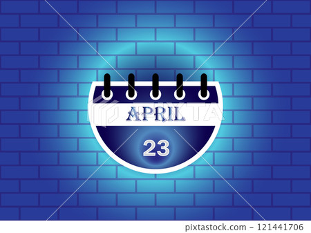 23 April Calendar Sign 23 April Calendar Sign 121441706