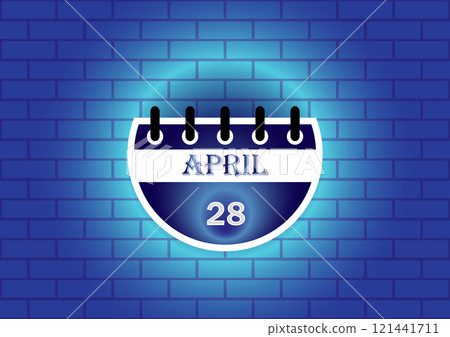 28 April Calendar Sign 28 April Calendar Sign 121441711