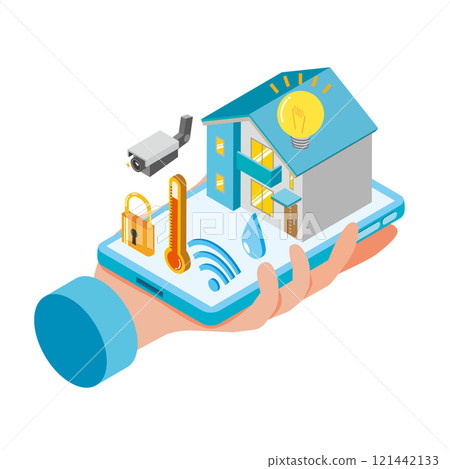 Smart home illustration 121442133