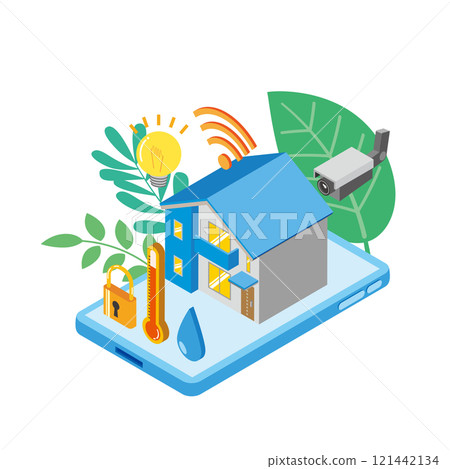 Smart home illustration 121442134