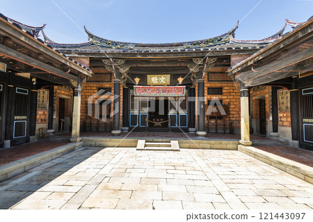 Building view of the Lee Teng-fan's Ancient Residence in Daxi of Taoyuan, Taiwan. Building view of the Lee Teng-fan's Ancient Residence in Daxi of Taoyuan, Taiwan. 121443097