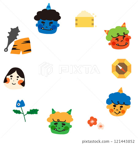 Cute setsubun illustration material Cute setsubun illustration material 121443852