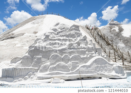 Spectacular view of the Qigu Salt Mountains in Tainan, Taiwan, one of the Southwest Coast National Scenic Area attractions. 121444010