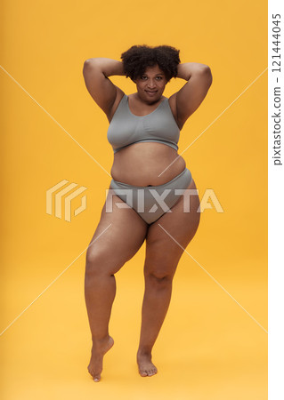 African American Woman In Underwear African American Woman In Underwear 121444045