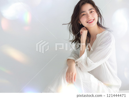 亞洲女性肖像（護膚、身體護理、美容院） 121444471