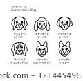 Simple "large dog" icon/pictogram vector set 121445496