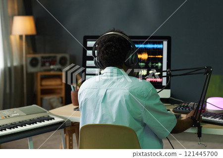 Producer Recording Music In Studio 121445700