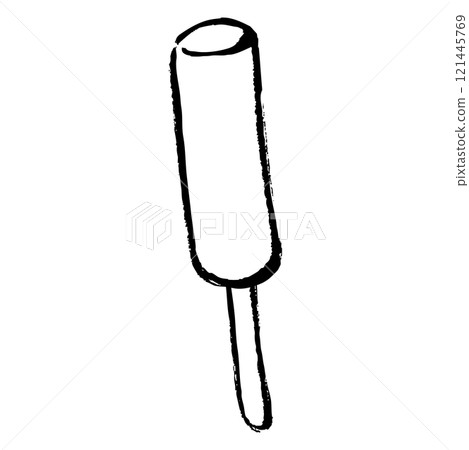 冰淇淋與畫筆描邊的插圖 121445769