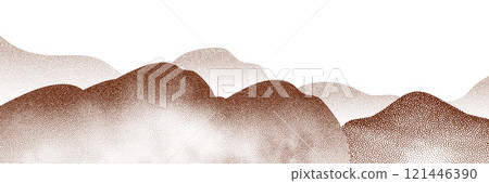 Particles of earth and dust. Brown sand texture.Top view of the cake. Vector illustration Particles of earth and dust. Brown sand texture.Top view of the cake. Vector illustration 121446390