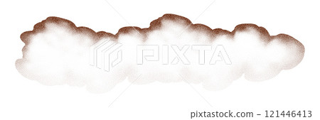 Particles of earth and dust. Brown sand texture.Top view of the cake. Vector illustration 121446413
