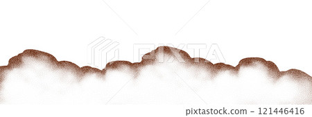 Particles of earth and dust. Brown sand texture.Top view of the cake. Vector illustration Particles of earth and dust. Brown sand texture.Top view of the cake. Vector illustration 121446416