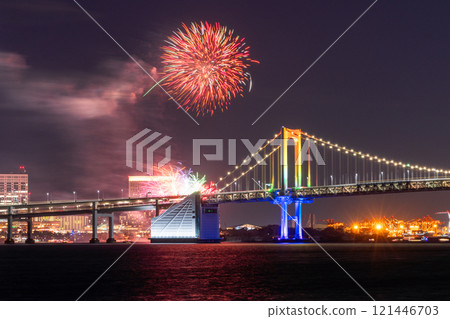 [東京]台場彩虹煙火、彩虹橋、煙火大會 121446703