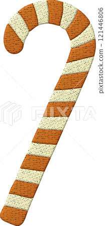 Festive candy cane embroidery a patchwork ornament for seasonal christmas decor Festive candy cane embroidery a patchwork ornament for seasonal christmas decor 121446806