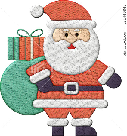 Festive stitching event santa claus patchwork embroidery ornaments for a joyful christmas season 121446843