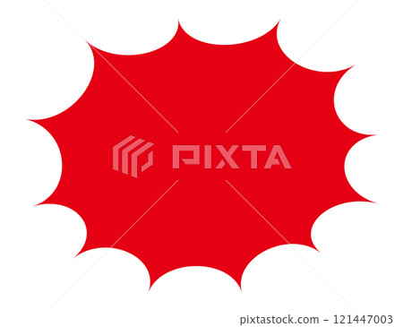 鋸齒狀幀單紅色爆炸向量 鋸齒狀幀單紅色爆炸向量 121447003