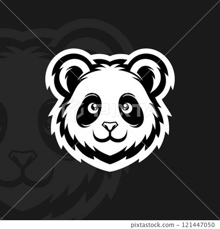 Panda head, illustration mascot esport logo 121447050