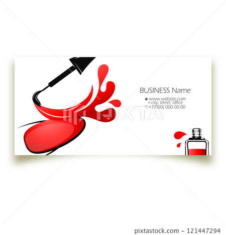 Business card for nail salon concept 121447294