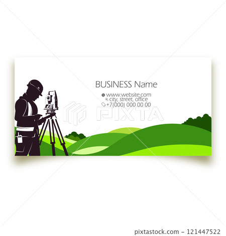 Carrying out geodetic and land management work business card Carrying out geodetic and land management work business card 121447522
