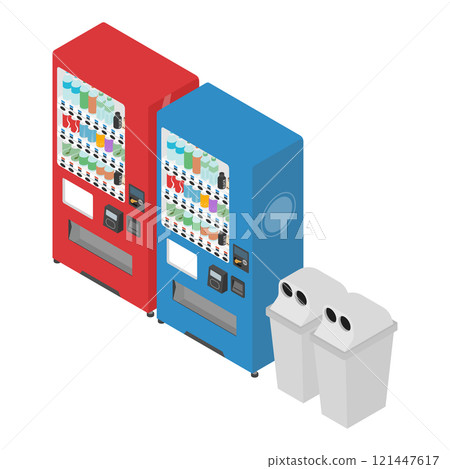 Isometric illustration: vending machine Isometric illustration: vending machine 121447617