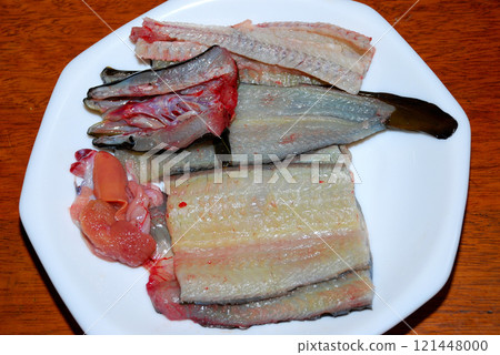 I prepared the eel I caught. 121448000