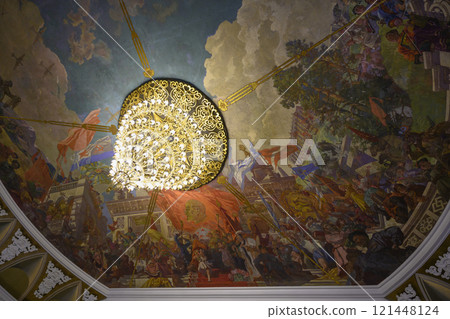 Historical painting on the ceiling of the Opera and Ballet Theater, the 30s of the 20th century 121448124