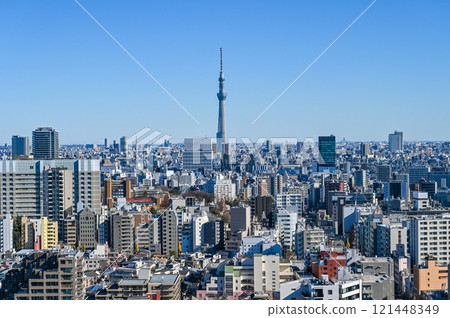 Tokyo cityscape and Skytree 121448349