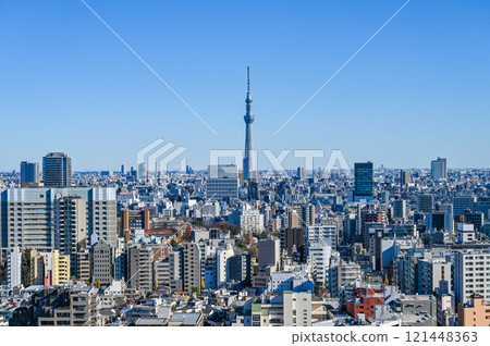 Tokyo cityscape and Skytree 121448363