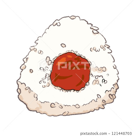 梅子飯糰的插畫剪法 梅子飯糰的插畫剪法 121448703