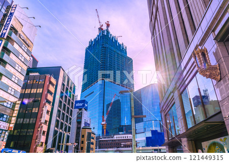 Tokyo cityscape in Japan: End of the year. Hopes for the redevelopment of Nihonbashi 1-chome = December 20, 2024 121449315