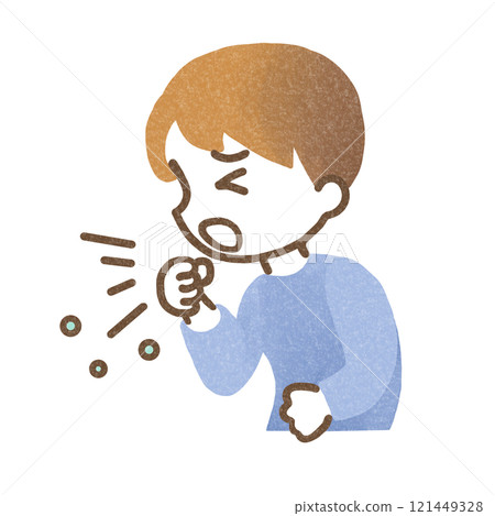 咳嗽的孩子 咳嗽的孩子 121449328