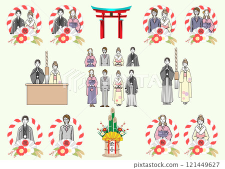 穿著正式服裝參加初模和成年儀式的年輕男女 121449627