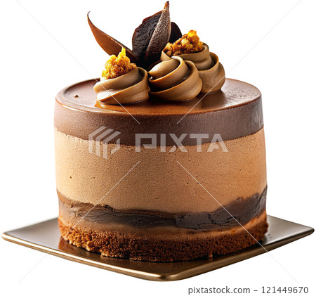 cake with chocolate cream cake with chocolate cream 121449670