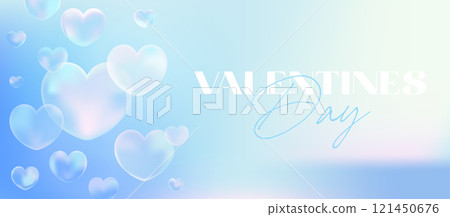 Elegant Valentines Day background with blue pastel hearts and soft glow. Perfect for romantic banners, cards, and social media designs. Vector illustration. Elegant Valentines Day background with blue pastel hearts and soft glow. Perfect for romantic banners, cards, and social media designs. Vector illustration. 121450676