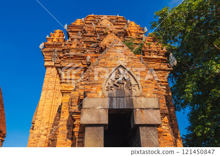 Po Nagar Cham Towers in Nha Trang in Vietnam. Ancient ruins of Hindu temple in Asia 121450847