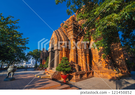 ancient Po Nagar Cham Towers in Nha Trang in Vietnam. Historical ruins 121450852